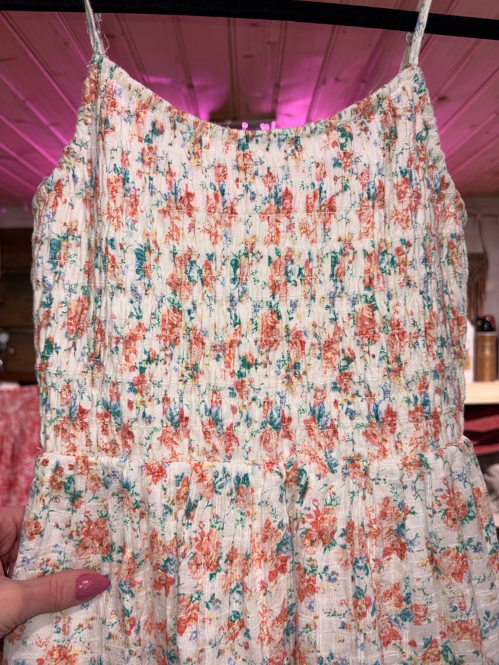 Coastal cowgirl cotton Floral Dress with pockets - Picture 6 of 8